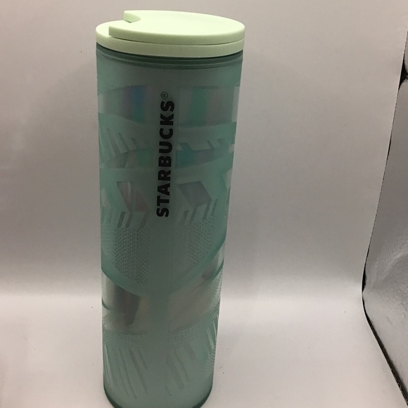 Starbucks 2021 Christmas Holiday Ribbon 16 Oz Tumbler | Mint Green Leaf